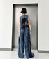 Mesh Denim Pants